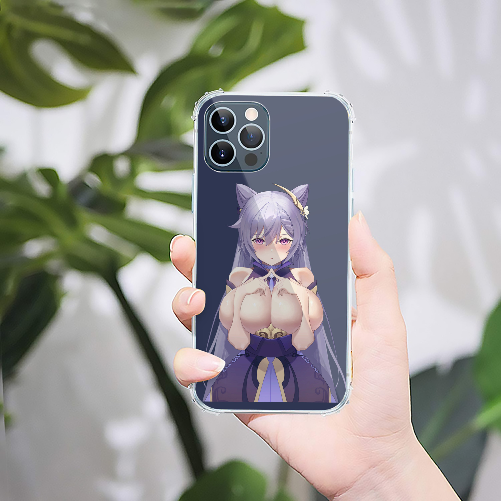 げんし神 刻晴 こくせい genshin Kokusei 【iPhone 12シリーズ対応】透明スマホケース（クリアソフトケース）